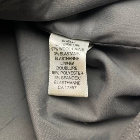 Banana Republic Gray Ruffle Wool Blend Front Zip Stretch Skirt Sz 4 - Picture 4 of 4